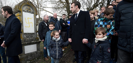 Frankreichs Präsident Emanuel Macron besucht am Dienstag den ges...