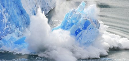 Die Erderwärmung lässt die Gletscher abschmelzen. Wenn die riesi...