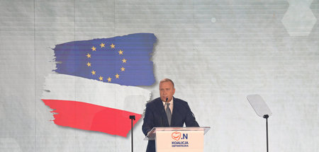 Der Vorsitzende der »Bürgerplattform«, Grzegorz Schetyna, auf ei...