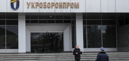 In der Firmenzentrale der staatlichen Rüstungsholding Ukroboronp...