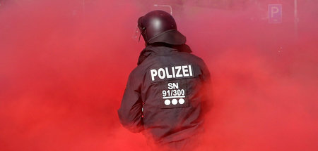 Immer dabei, wenn es gegen Demonstranten geht: Bereitschaftspoli...