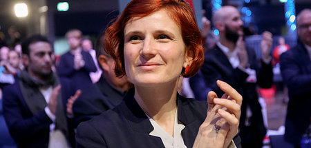 Katja Kipping, Kovorsitzende der Linkspartei, während des Bonner...