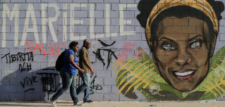 Gedenken an Marielle Franco am 13. März in Rio de Janeiro