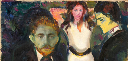 Grün vor »Eifersucht«: Edvard-Munch-Collage des Theaters