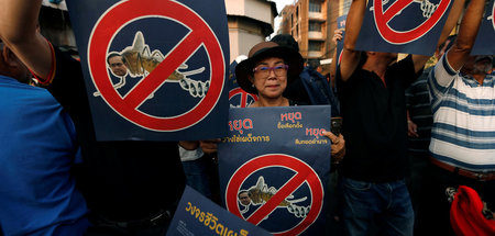 Proteste gegen die Militärjunta in Bangkok (10.2.2018)