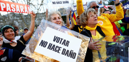 »Wählen schadet nicht«: Katalanische Unterstützung für die in Ma...