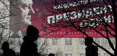 Wahlplakat in Kiew (13. März)