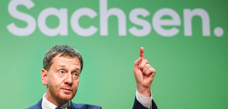Wiederwahl sichern: Ministerpräsident Michael Kretschmer (CDU) k...