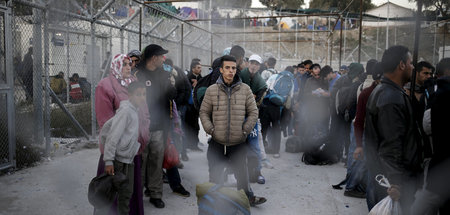 Flüchtlingslager Moria auf Lesbos, 5. November 2015: Warten auf ...