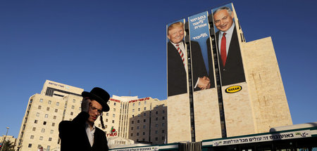 Offenkundige Wahlkampfhilfe: Plakat von Netanjahus Likud in Jeru...