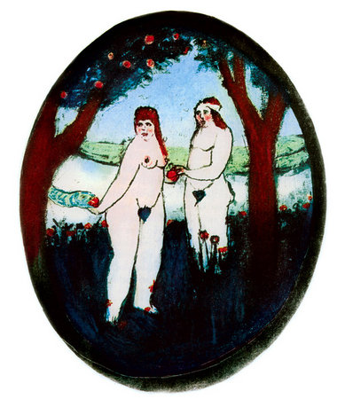 Albert Ebert, »Adam und Eva im Paradies«, 1969 (Illustration zu ...