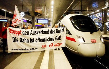 Die Forderungen des Bündnisses »Bahn für Alle« werden von der gr...