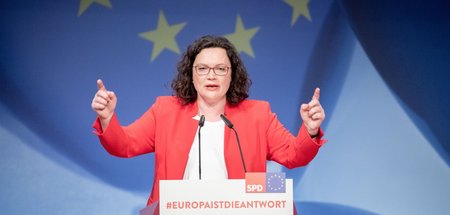 Stagnation oder sogar Rückzug: Die SPD-Vorsitzende Andrea Nahles...