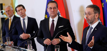 Innenminister Herbert Kickl, Vizekanzler Heinz-Christian Strache...