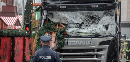 Tatfahrzeug vom Breitscheidplatz im Dezember 2016