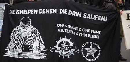 Demonstration der »Interkiezionale« in Berlin für den Erhalt bed...