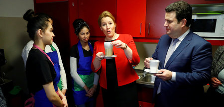 Familienministerin Franziska Giffey und Arbeitsminister Hubertus... Familienministerin Franziska Giffey und Arbeitsminister Hubertus...