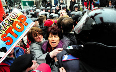 Demonstration am Dienstag in Kiew: Populär sind Juschtschenkos N...