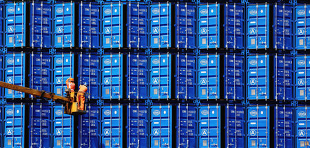 Container im Hafen von Jinzhou: Chinas Wachstumsrate bleibt 2019...