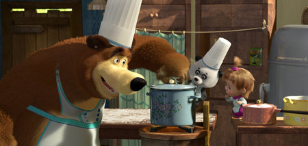 Pelmeni oder Borschtsch? Jedenfalls haben Mascha und der Bär ein...