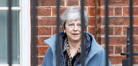 Die britische Premierministerin Theresa May in der Downing Stree...