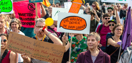 Protest gegen Mietsteigerungen am 6. April in Dresden