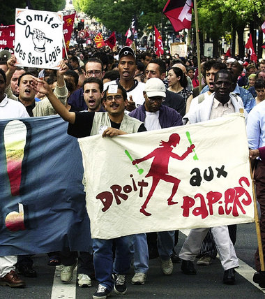 Demonstration in Paris für die Rechte der Sans-Papiers