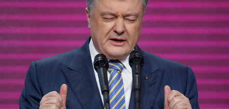 Von den Wählern abgestraft: Petro Poroschenko am 21. April nach ...