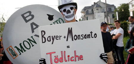 Proteste gegen die Monsanto-Übernahme bei der letztjährigen Haup...