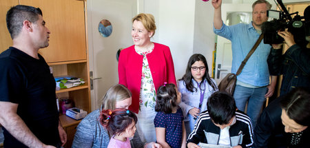 Bitte lächeln: Bundesfamilienministerin Franziska Giffey (SPD) a...