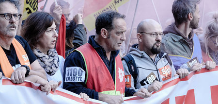 Alle oder keiner, auch nicht Streikführer Laurent (Vincent Lindo...
