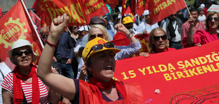 Demonstration am 1. Mai 2018 in Ankara