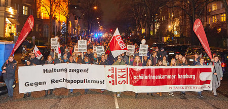 Aufruf der GEW, Haltung zu zeigen: Demo gegen AfD-Denunziationsp...