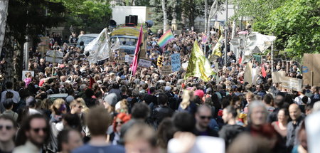 Unruhe im Villenstadtteil: Wie im vergangenen Jahr demonstrierte