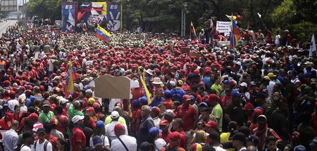 Zehntausende Chavistas beteiligten sich am Mittwoch an der Maide
