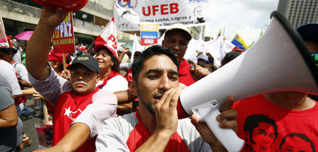 Kundgebung von Chavistas am 18. Oktober 2014 in Caracas
