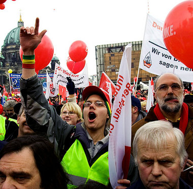 Grenzüberschreitender Protest in Strasbourg Grenzüberschreitender Protest in Strasbourg