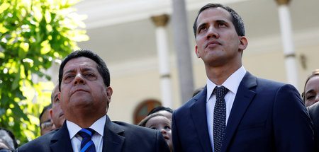 Edgar Zambrano (li.) und Juan Guaidó am 5. Januar in Caracas