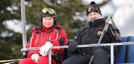 Inszenierte Freundschaft: Russlands Präsident Wladimir Putin und...