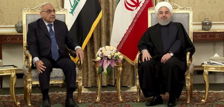 Der iranische Präsident Hassan Rohani (re.) und Iraks Ministerpr