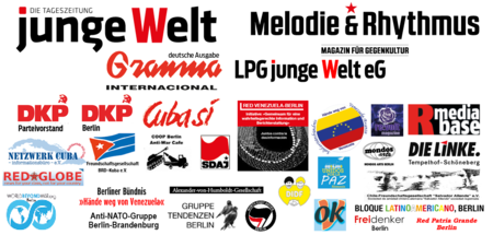 Unterstützer der Soliveranstaltung für Venezuela am 28.5.2019 in