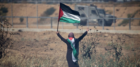 Am Grenzzaun zwischen Israel und Gaza, 15. Mai 2019: Protest am ...