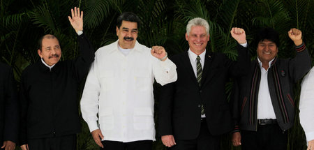 Die Präsidenten Daniel Ortega (Nicaragua), Nicolás Maduro (Venez...