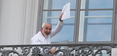 Erfolgreiche Verhandlungen – der iranische Außenminister Mohamme...