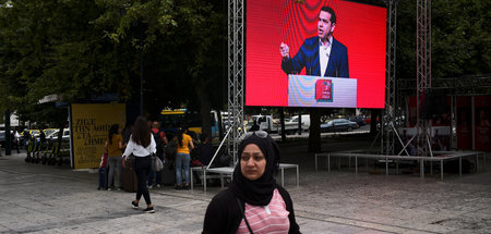 Wenig Begeisterung für Tsipras: Wahlkampfkundgebung der Syriza a...