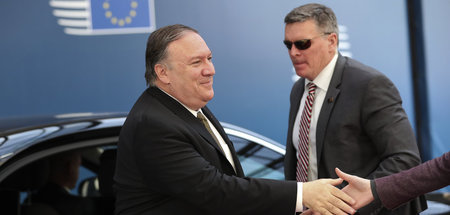 US-Außenminister Michael Pompeo erscheint am Montag zum Treffen ...