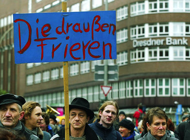Protest gegen die Vertreibung