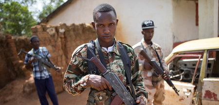 »3R«-Kämpfer am 27. April 2017 in der zentralafrikanischen Stadt...