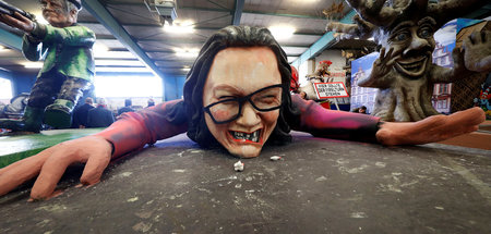 Die Flaute war absehbar: Andrea Nahles als Karnevalsfigur am Ros...