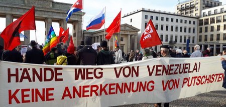 Nahezu wöchentlich finden Venezuela-Solidaritätskundgebungen in